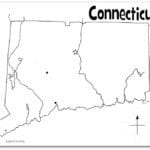Printable Connecticut Map with state study