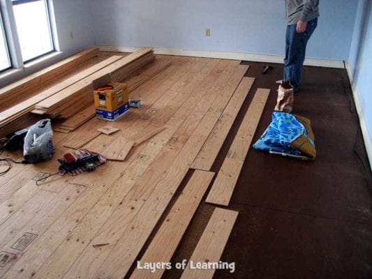 Plywood sales plank floor