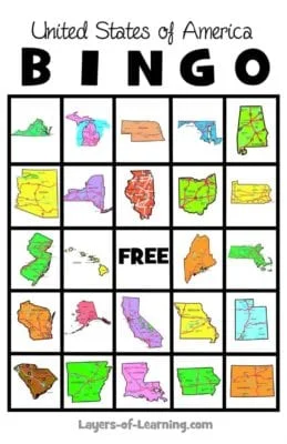 United States BINGO card