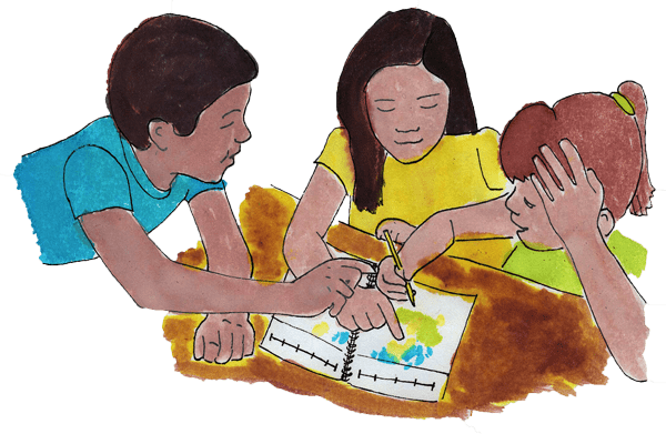 kids-working-together-600px Kids working on Book of Years
