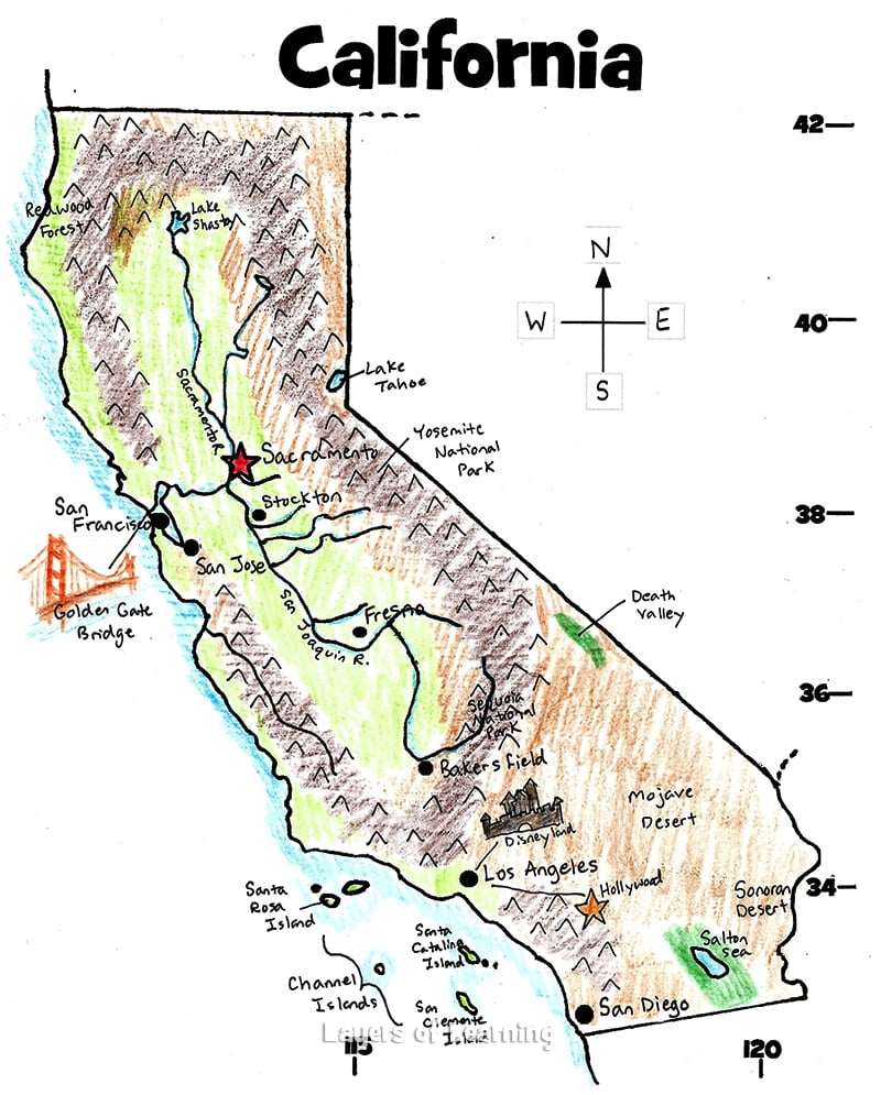 California elevation map