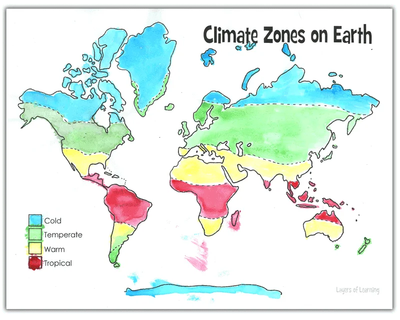 blank world climate map