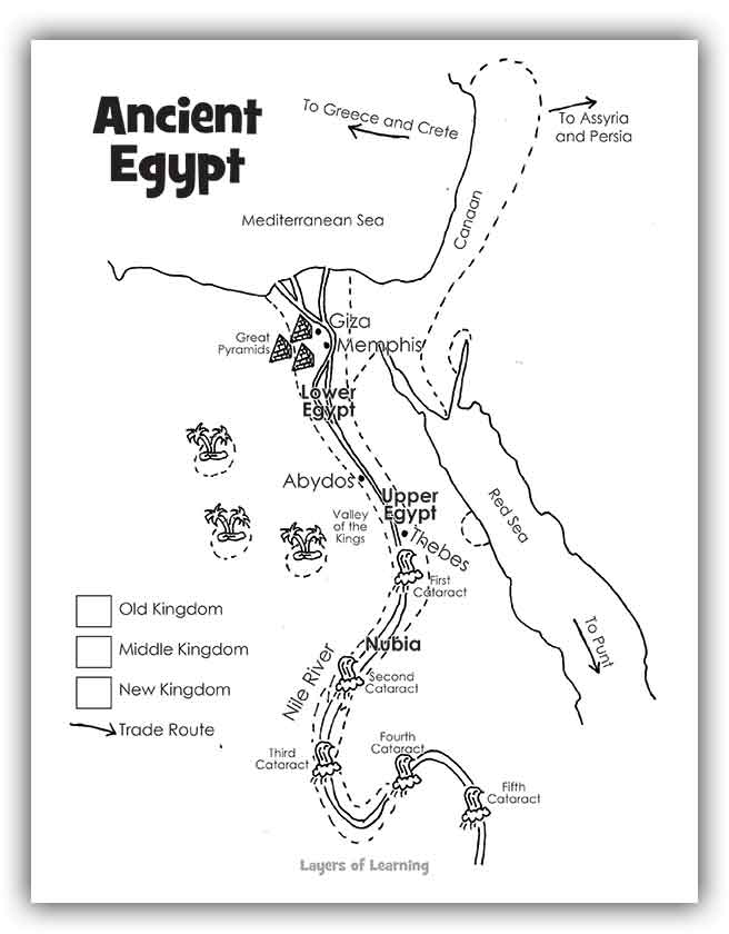 Color an Interactive Map of Ancient Egypt - Layers of Learning