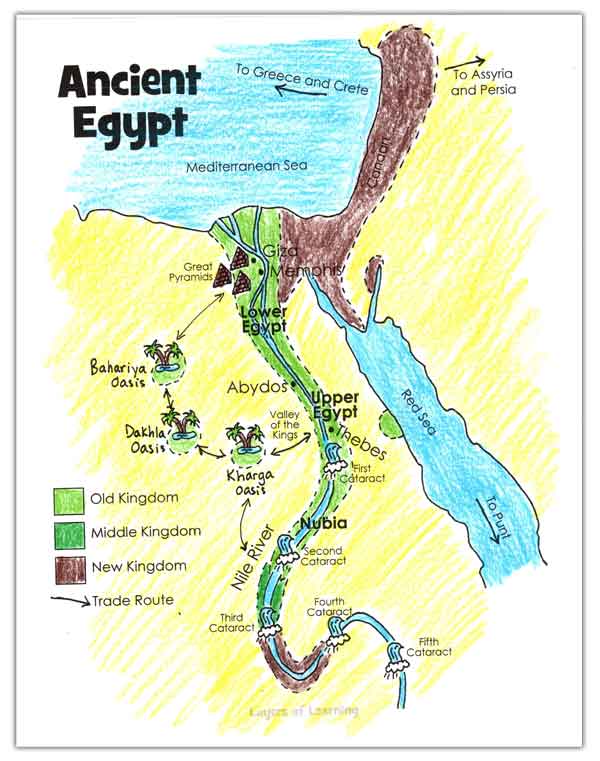 ancient egypt map worksheet answers