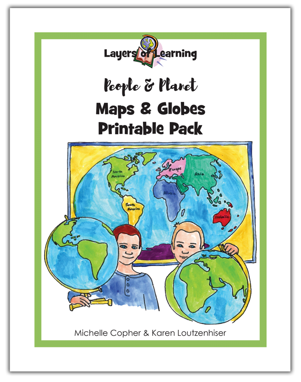 This is the Maps & Globes Printable Pack