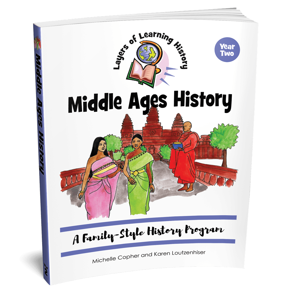 Middle Ages History is an activity based history course about the period between AD 500 and 1500 all around the world. It is for a mentor to use with ages 6 to 18. All ages can learn together, family-style.